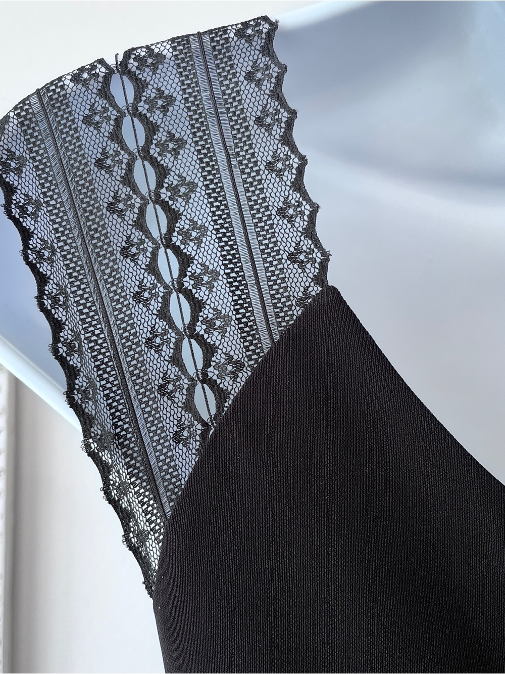 Phoebe Y2K Elegant Black Lace-Trim Wedding Guest Cocktail Midi Dress Size 6 - Picture 9 of 11